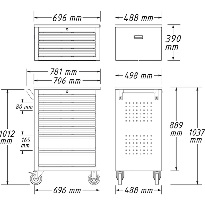 Hazet 178N-10 Tool Trolley Assistent