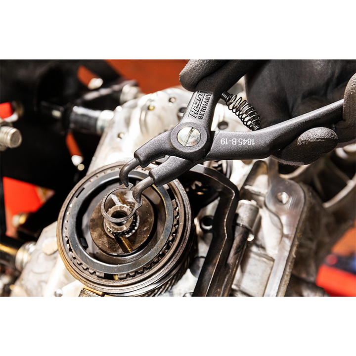 Hazet 1845B-10 Circlip Pliers, Bent Tip, 3 – 10mm