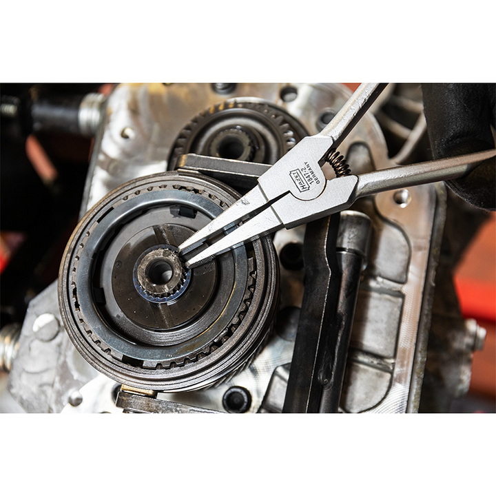 Hazet 1847-2 Circlip Pliers, 90° Bent Chequered Outside