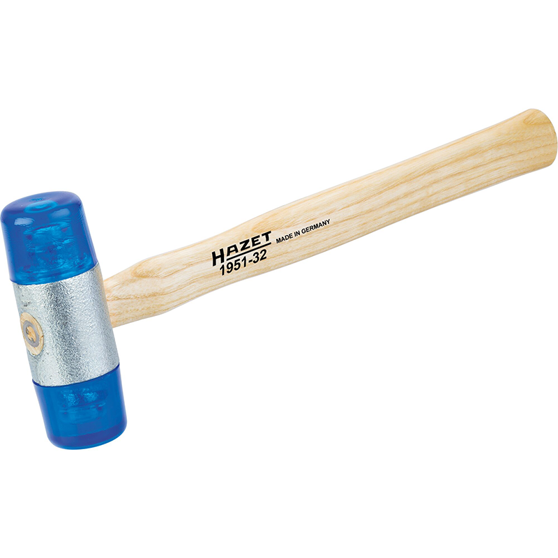 Hazet 1951-40 Plastic Soft-Faced Hammer, Low Rebound, 40mm