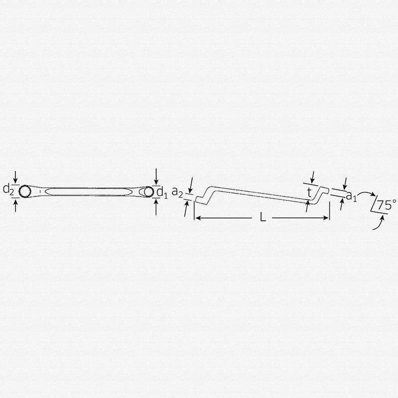 Stahlwille 41040809 20 Double ended ring Spanner, 8 x 9 mm