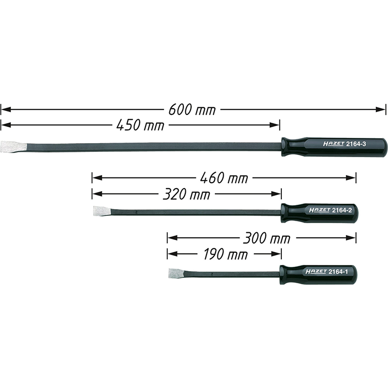 Hazet 2164/3 Pry Bar Set, 3 Pieces