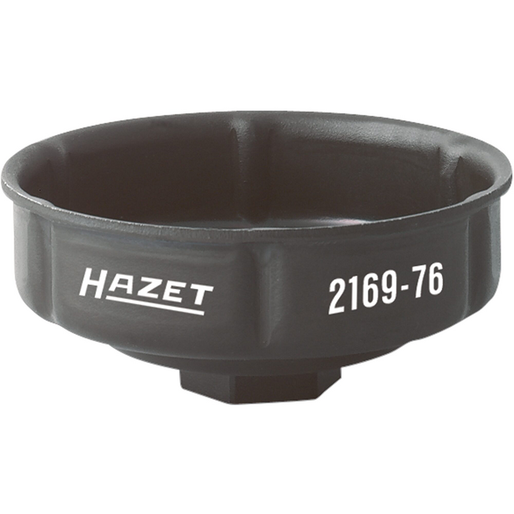 Hazet 2169-76 Oil Filter Wrench, Grooved Profile, 76mm