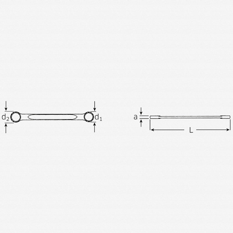 Stahlwille 41050607 21 Double ended ring Spanner, 6 x 7 mm
