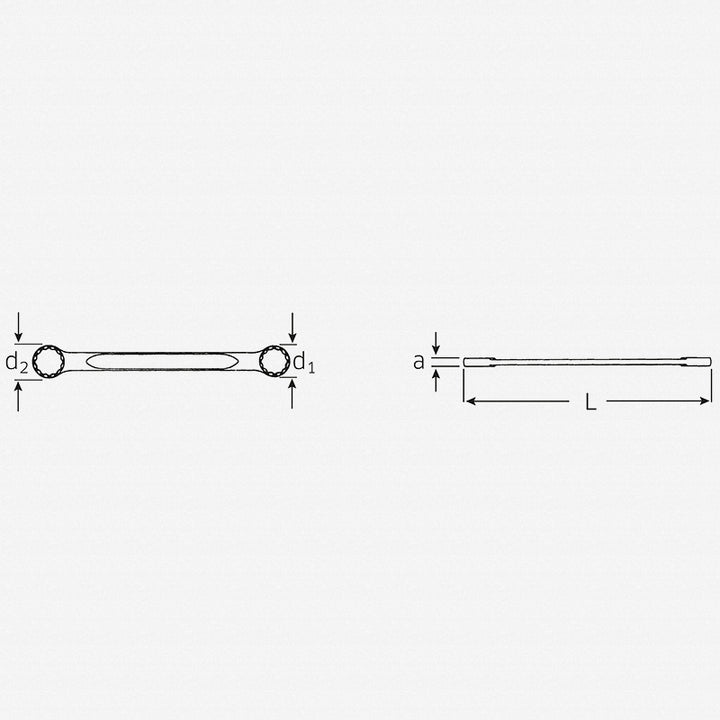 Stahlwille 41050607 21 Double ended ring Spanner, 6 x 7 mm