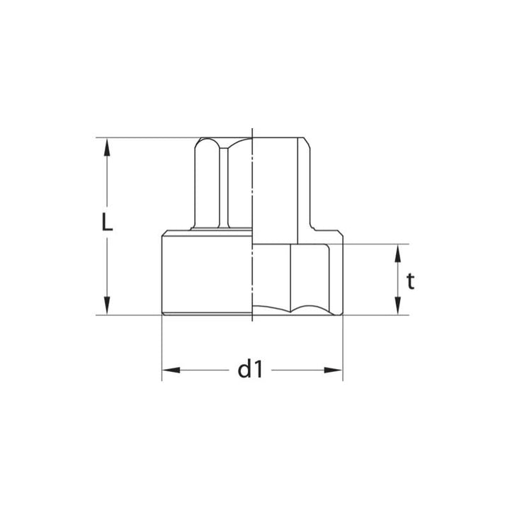 Gedore 2225891 Socket 1/2 Inch Short 15 mm