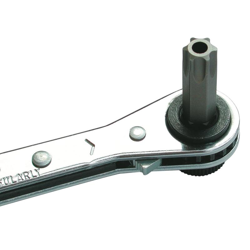 Hazet 2265-1 Reversible Ratchet for Bits, Straight, 1/4" Hex, 5/16" Hex