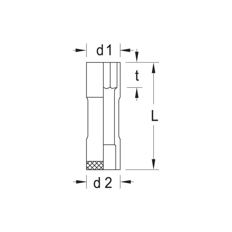 Gedore 6145050 Socket 1/2", long 22 mm