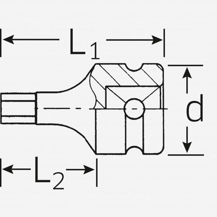 Stahlwille 23050019 54IMP 1/2" Hex Impact Socket, 19 mm