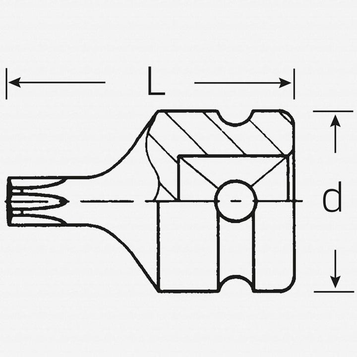 Stahlwille 23070045 2307TX 1/2" TORX® Impact Socket, T45