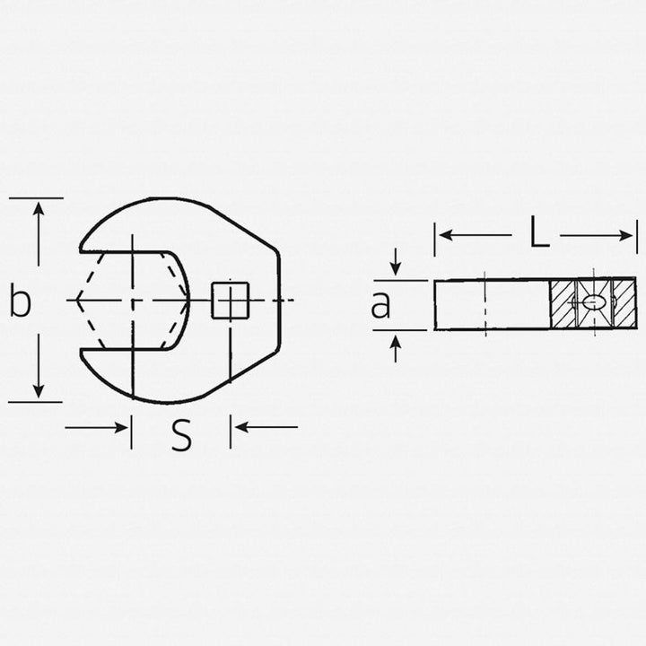Stahlwille 02501058 Crow-Foot 540a HD Spanner,3/8 Inch Drive 1 5/16 Inch