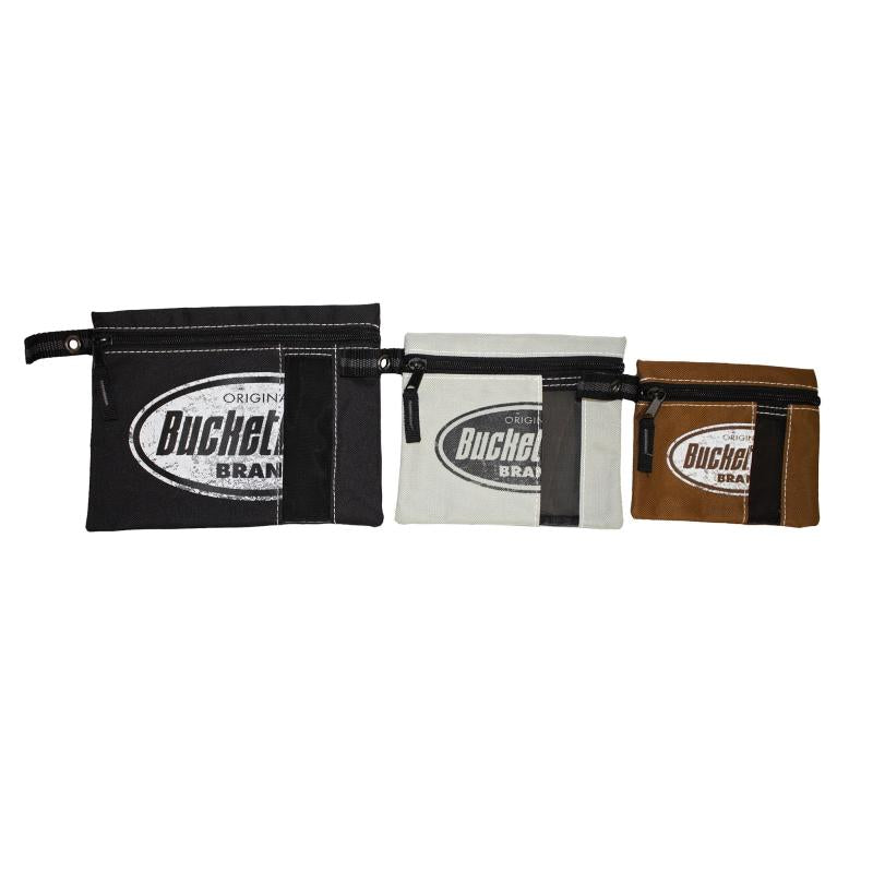 Bucket Boss 25200 Poly Zipper Bags Brown Grey and Black 3 Pc