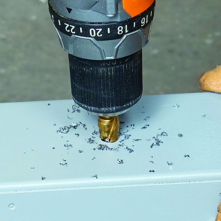 Klein Tools 25964 Step Drill Bit, Spiral Double-Fluted, 1/8-Inch to 1/2-Inch, VACO