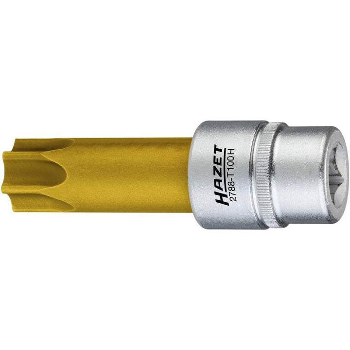 Hazet 2788-T100H Camshaft Adjuster TORX® Screwdriver Socket with Drilled Hole, Tamper-resistant TORX® T100H