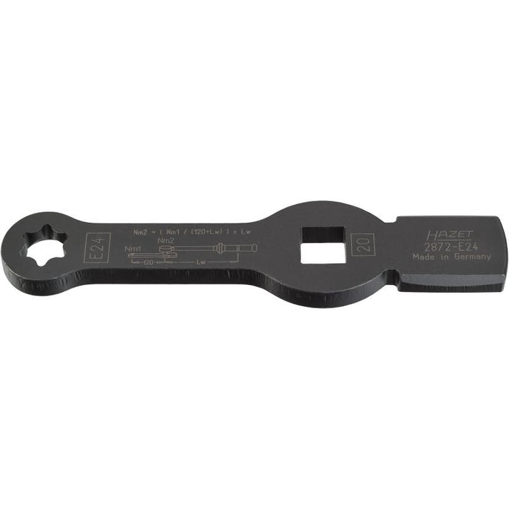 Hazet 2872-E24 TORX® Slogging Wrench with 2 Striking Faces, E24, 3/4"