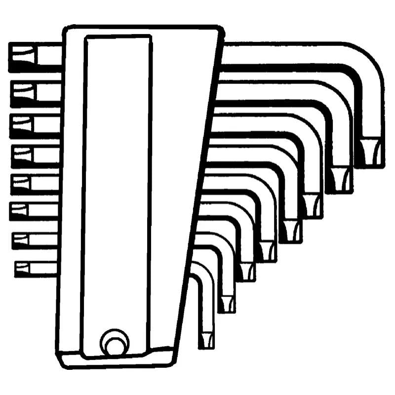 Stahlwille 96432100 10765/9 Set of hexagon key wrenches, 9 Pcs