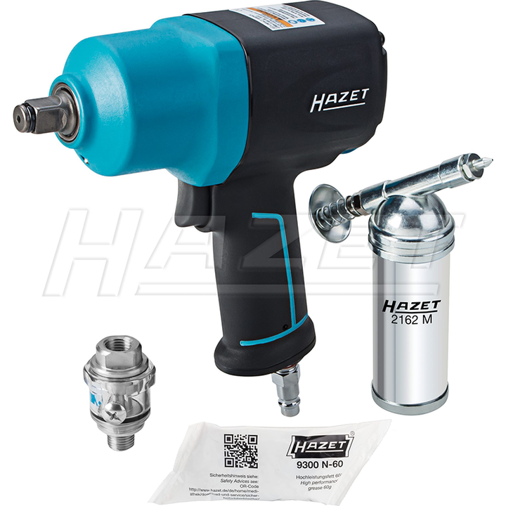 Hazet 9012EL-SPC/4 Pneumatic Impact Wrench with Assortment, 1700 Nm, 1/2", 4 Pc.