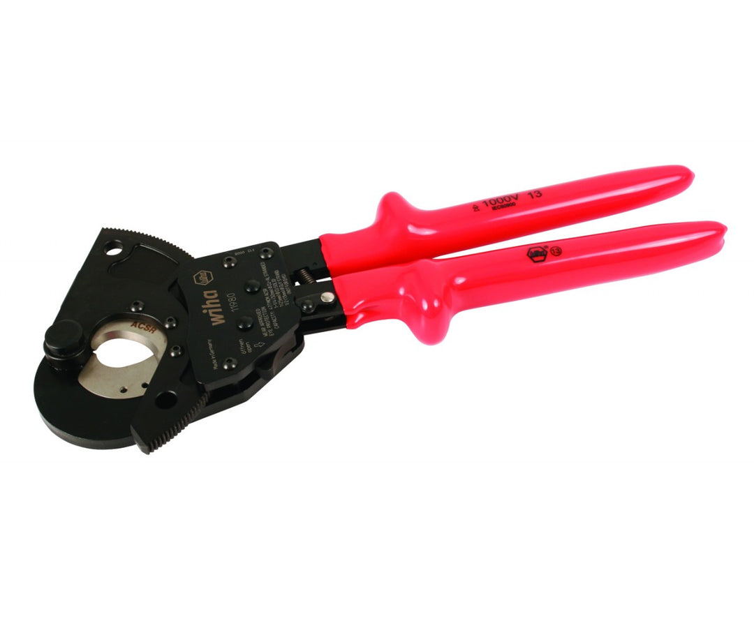 Wiha Tools 11980 Insulated ACSR Ratcheting Cable Cutters