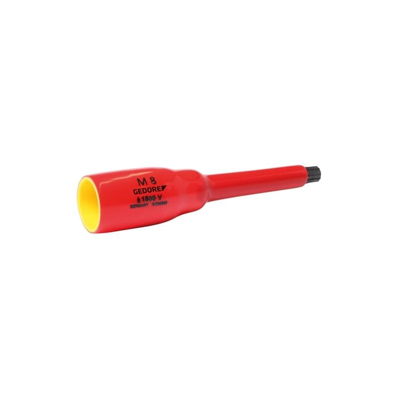 Gedore 2946580 VDE Screwdriver Bit Socket 3/8 Inch Drive, XZN M12
