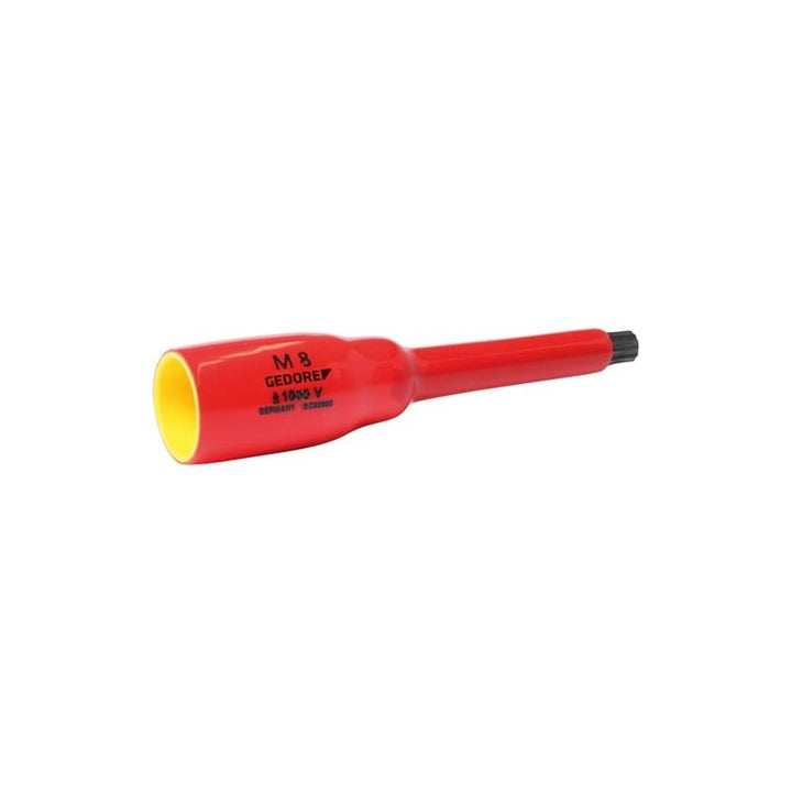Gedore 2946580 VDE Screwdriver Bit Socket 3/8 Inch Drive, XZN M12