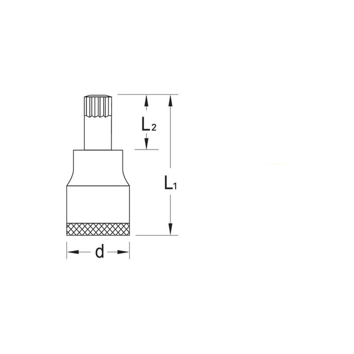 Gedore 2950944 Screwdriver Bit Socket 1/2 Inch XZN M16