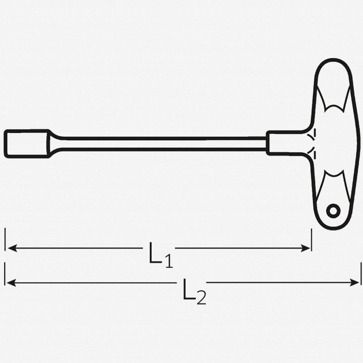 Stahlwille 43232090 12507-2K 9 x 200mm T-Handle Nut Driver