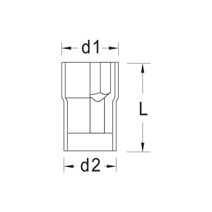 Gedore 6123160 VDE Socket 1/2 Inch Drive, 15 mm