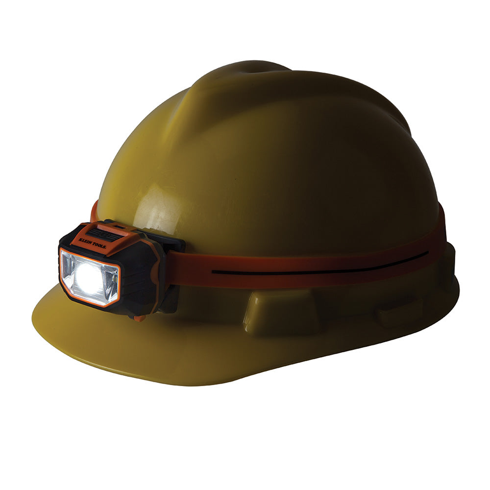 Klein Tools 56220 Headlamp, LED Flood Light and Spotlight for Hard Hat with 45-Degree Tilt