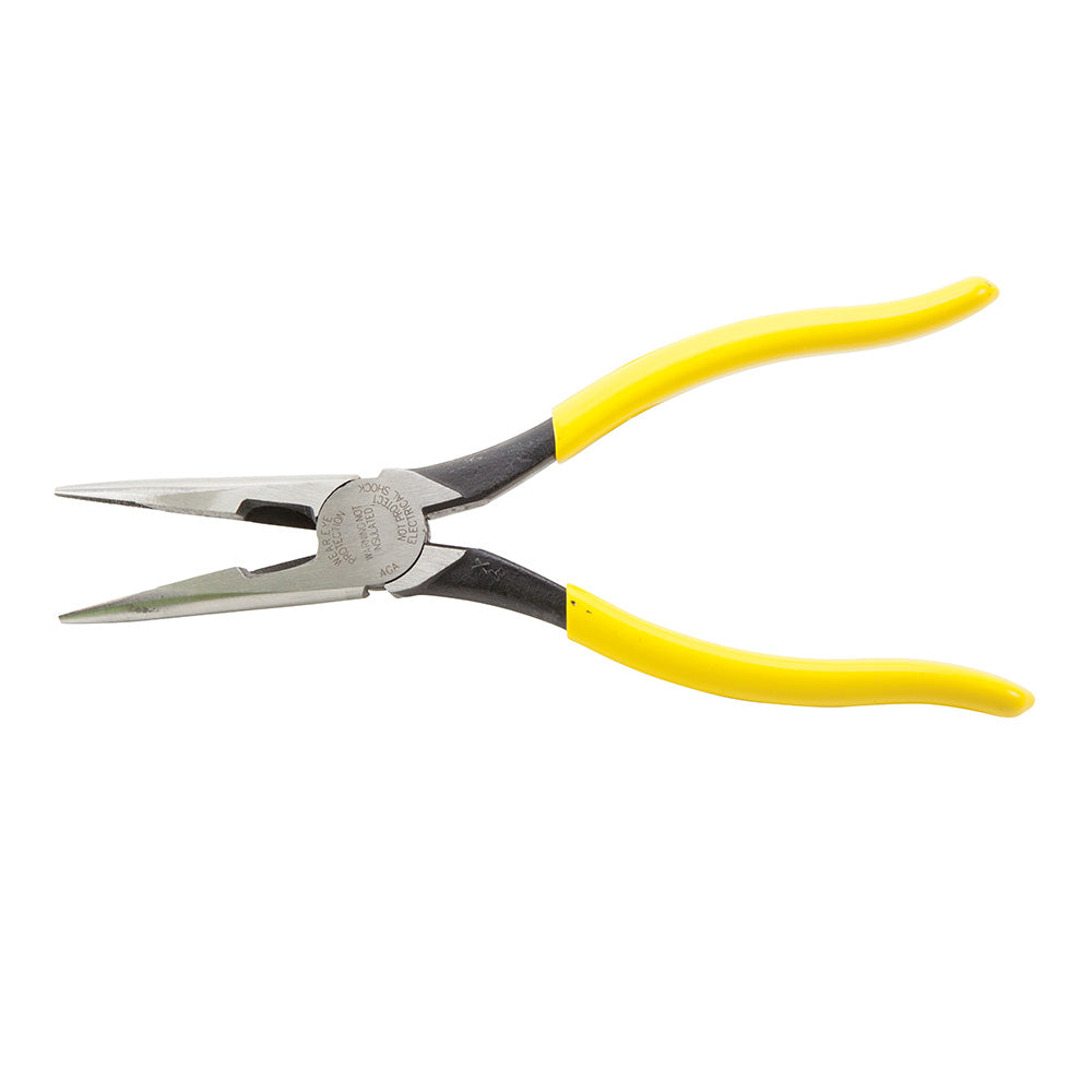 Klein Tools D203-8 Needle Nose Side Cutters, 8-Inch Alligator Pliers with Extended Handle