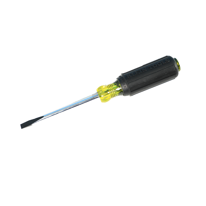 Klein Tools 605-4B 1/4" Cabinet Tip Wire Bending Screwdriver on 4" Round-Shank