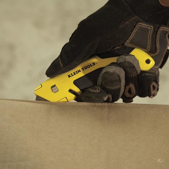 Klein Tools 44136 Utility Knife, Self-Retracting, Rubber Handle for No-Slip Grip