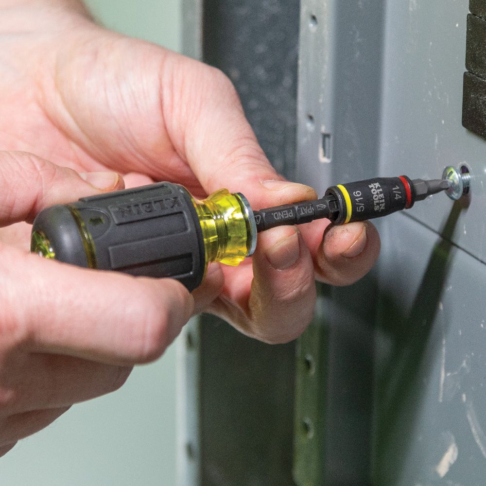 Klein Tools 32766 3-in-1 Impact Flip Socket, 1/4-Inch, 5/16-Inch, 3-Inch Length