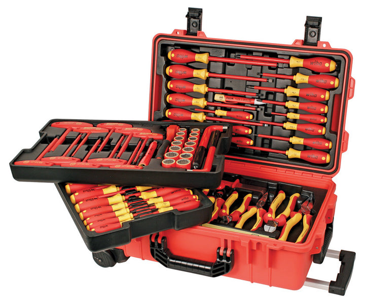 Wiha 32801 112 Piece Master Electrician's Insulated Tools Set In Rolling Hard Case