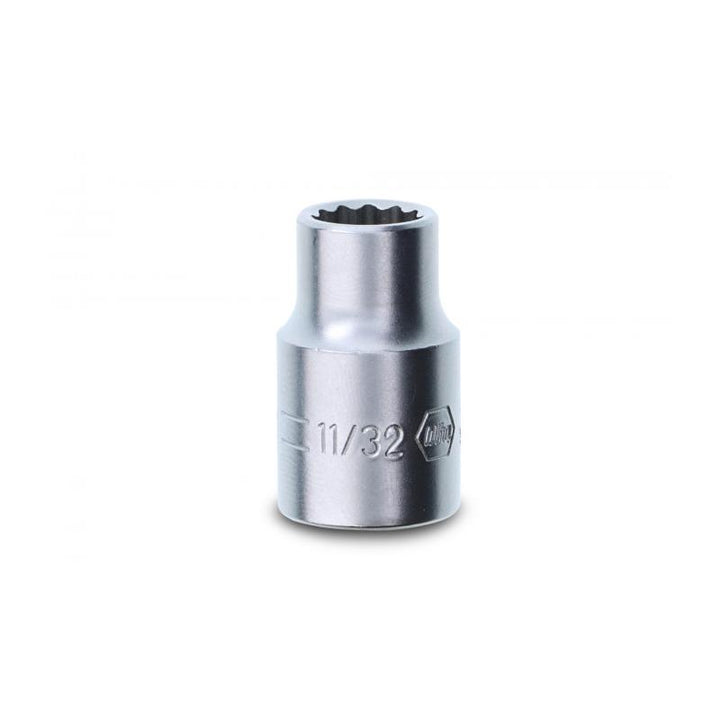 Wiha Tools 33711 3/8" Drive Socket, 12 Point, 11/32"