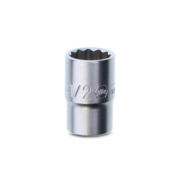 Wiha Tools 33714 3/8" Drive Socket, 12 Point, 1/2"