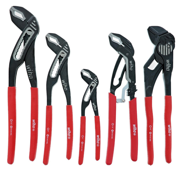 Wiha 34691 5 Piece Classic Grip Adjustable Water Pump Pliers Tray Set