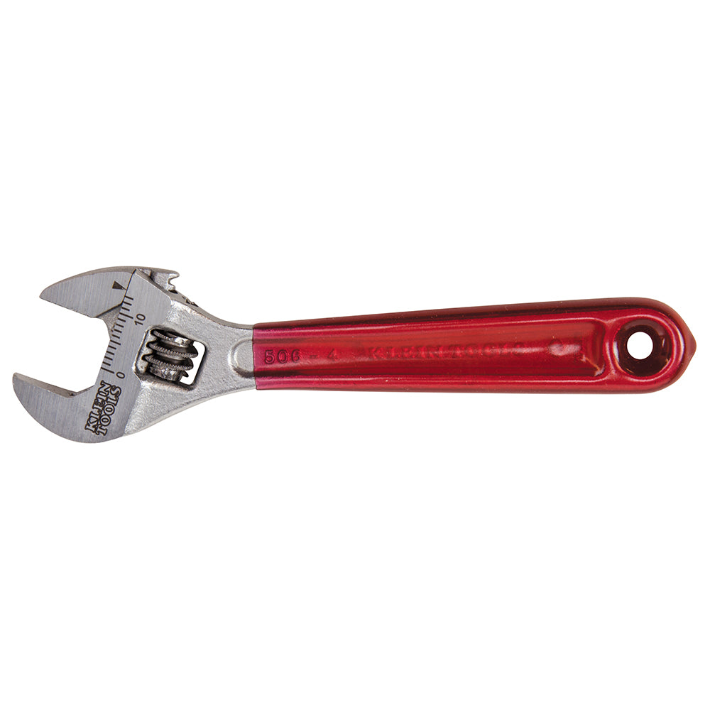 Klein Tools D506-4 Adjustable Wrench, Plastic Dipped, 4"