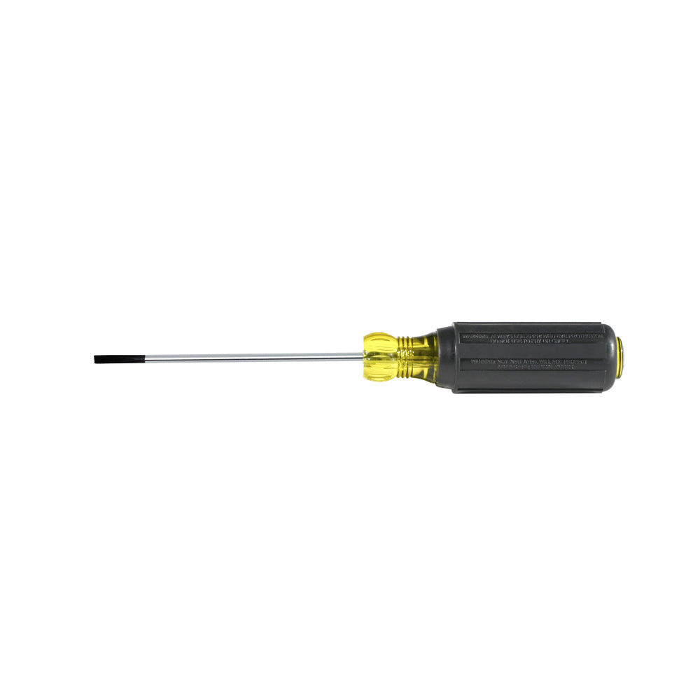 Klein Tools 612-4 1/8-Inch Cabinet Tip, 4-Inch Round Shank Terminal Block Screwdriver