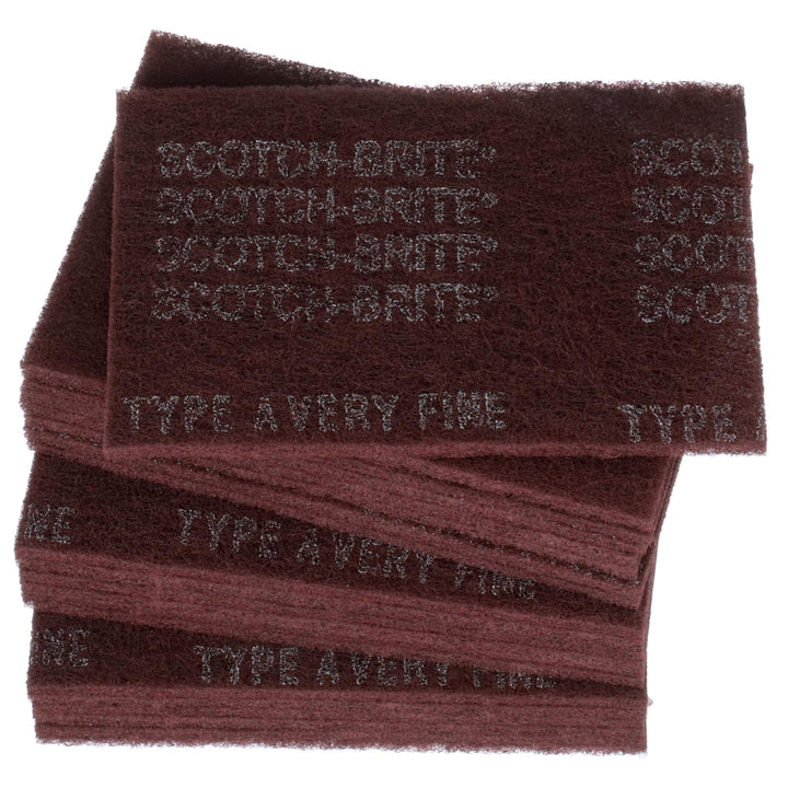 Scotch-Brite Hand Pad 7447, HP-HP, A/O Very Fine, Maroon, 6 in x 9 in,
20/Carton