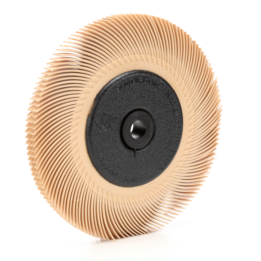 Scotch-Brite Radial Bristle Brush, 6 in x 7/16 in x 1 in 6 Micron with
Adapter