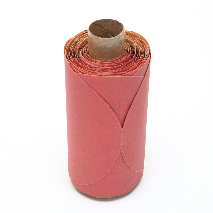 3M Red Abrasive PSA Disc, 01602, 5 in, P400, 100 discs per roll