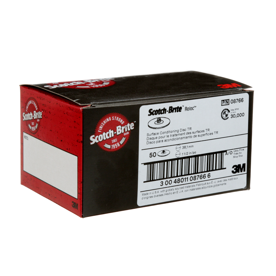 Scotch-Brite Roloc Surface Conditioning Disc, SC-DR, A/O Very Fine,
TR, 1-1/2 in
