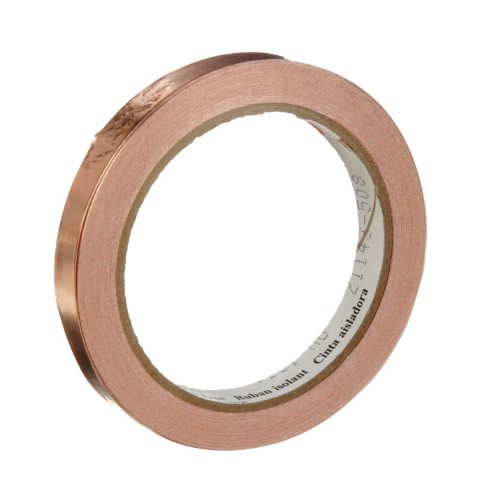3M EMI Copper Foil Shielding Tape 1181, 1/2 in x 18 yd (12.70 mm x 16.5
m)