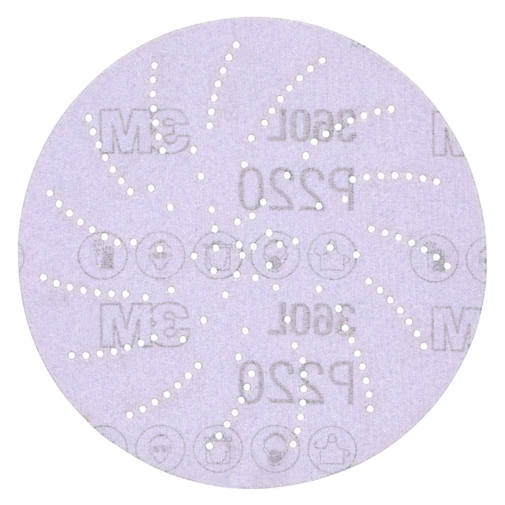 3M Xtract Film Disc 360L, 01704, P220 3MIL, 5 in, 100/Carton
