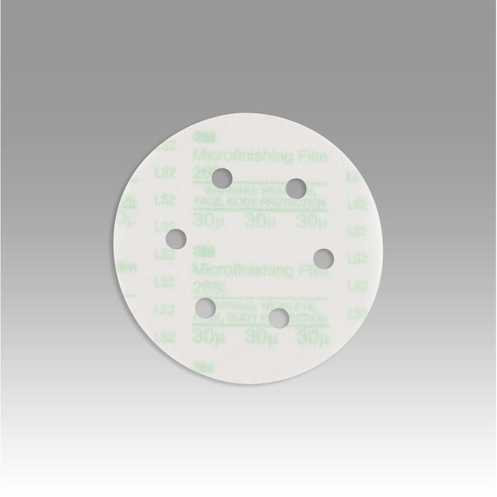 3M Hookit Microfinishing Film Disc 268L, D/F, Type D, 6 in x NH 6
