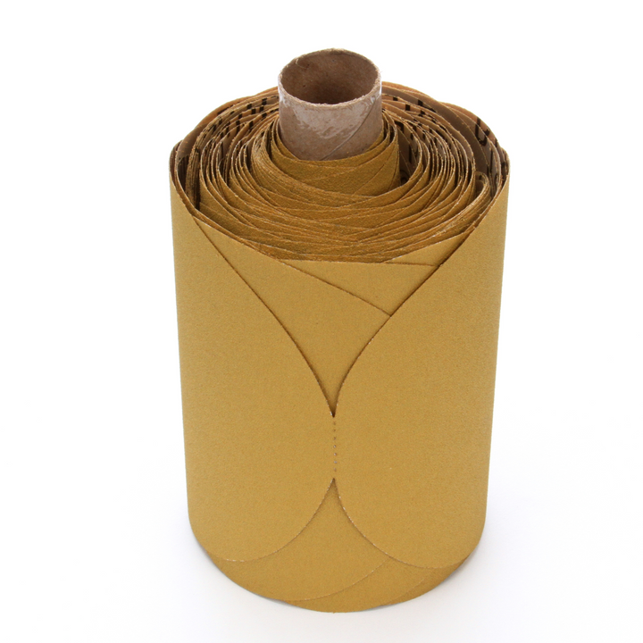 3M Stikit Gold Film Disc Roll, 01327, 6 in, P240 grade, 75 discs per
roll