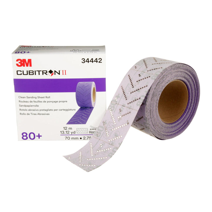 3M Cubitron II Hookit Clean Sanding Sheet Roll, 34442, 80+ grade, 70
mm x 12 m