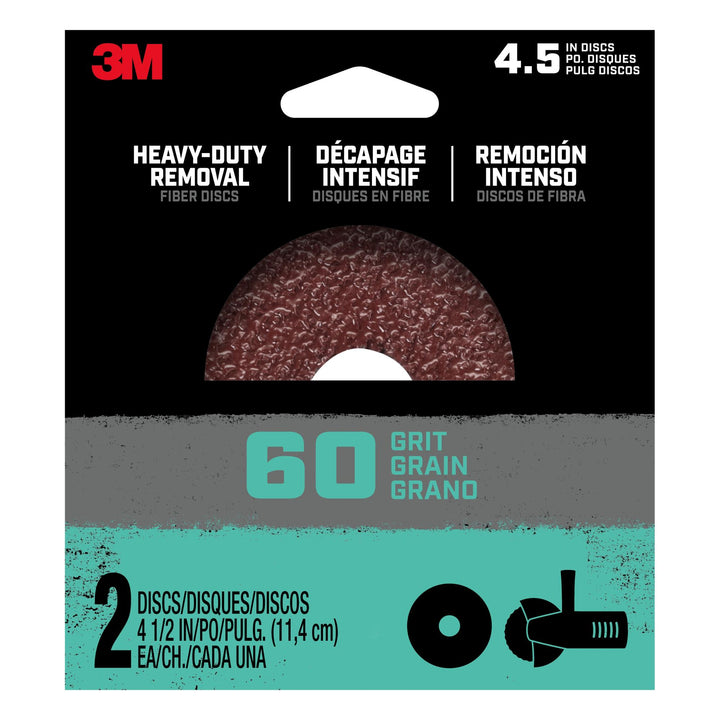 3M Surface Restoration & Repair FbrDisc4.5in60, Fiber Disc 2/pk,