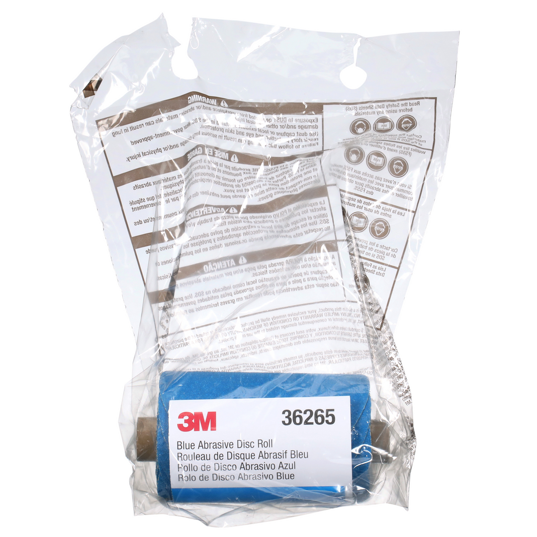 3M Stikit Blue Abrasive Disc Roll, 36265, 5 in, 80 grade, No Hole