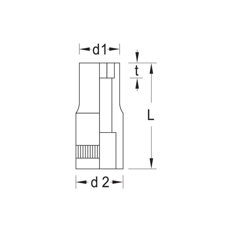 Gedore 6166050 Socket 1/4 Inch 8 mm